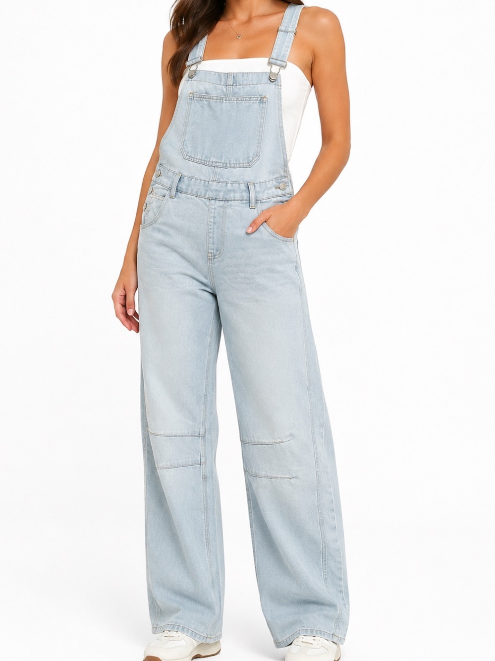 Light Wash Denim Overalls